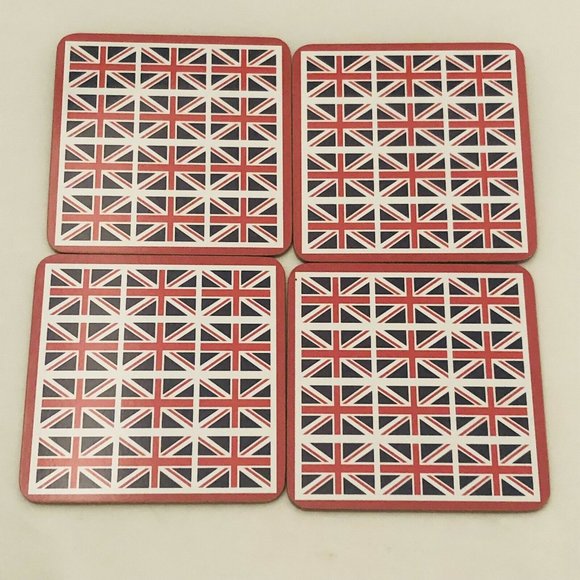 2015 Lesser & Pavey Union Jack London Set Of Four Coasters Laminated Surface - Picture 5 of 12